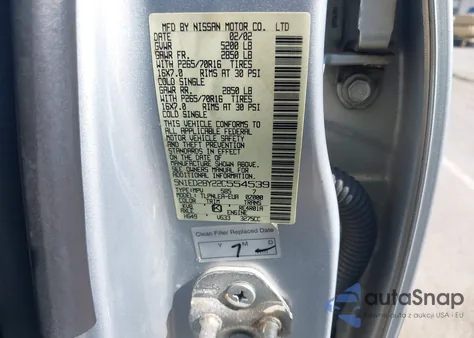 2002 Nissan Xterra Xe из США, поврежденный, VIN 5N1ED28Y22C554539